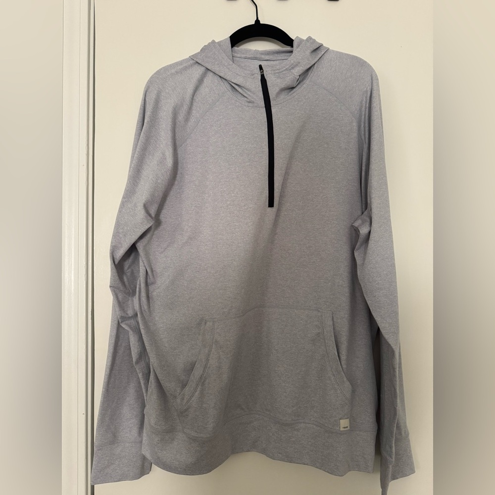 Vuori Light Gray Sweatshirt with Cream Patch